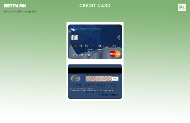 Модерен стил на Белорусија Paritet банка мастер картички шаблон